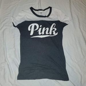 PINK Gray & White Shirt